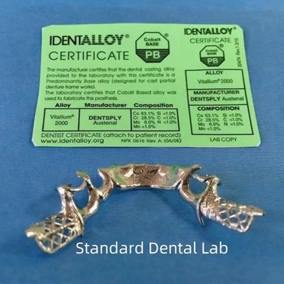 MetalVitallium Dentadura Parcial Níquel e Berílio Livre Cromo Cobalto